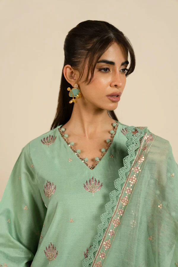 RTS | SHIRT, TOUSER & DUPATTA - SF-07-26-Green