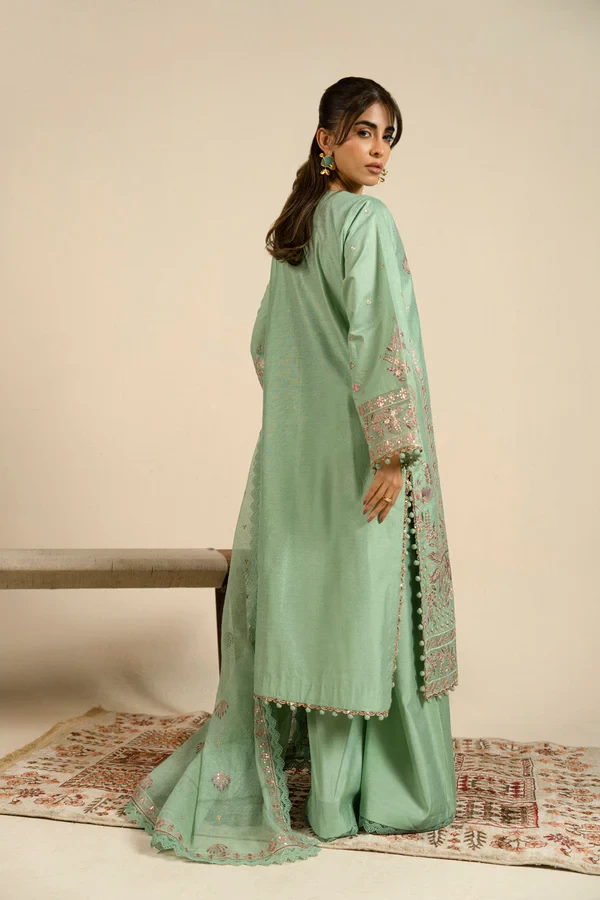 RTS | SHIRT, TOUSER & DUPATTA - SF-07-26-Green