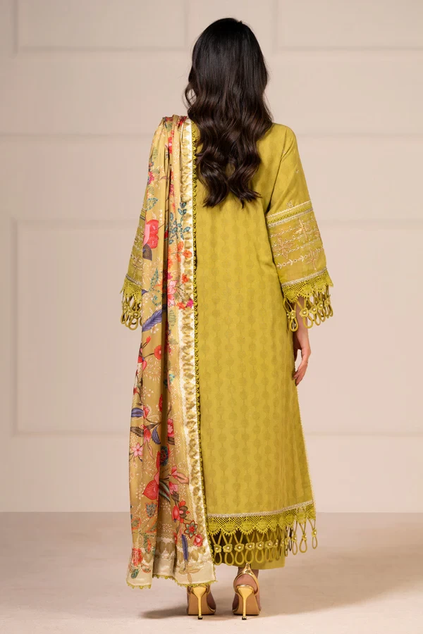 RTS | SHIRT, TOUSER & DUPATTA - SF-08-26-Dhani Green