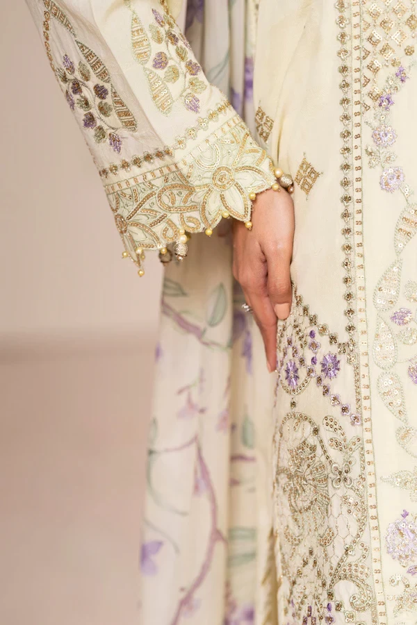 RTS | SHIRT, TOUSER & DUPATTA - SF-13-26-Cream