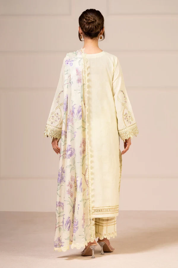 RTS | SHIRT, TOUSER & DUPATTA - SF-13-26-Cream