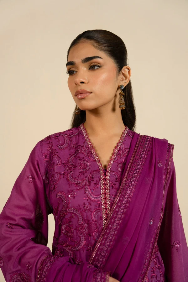 RTS | SHIRT, TOUSER & DUPATTA - SF-26-26-Magenta