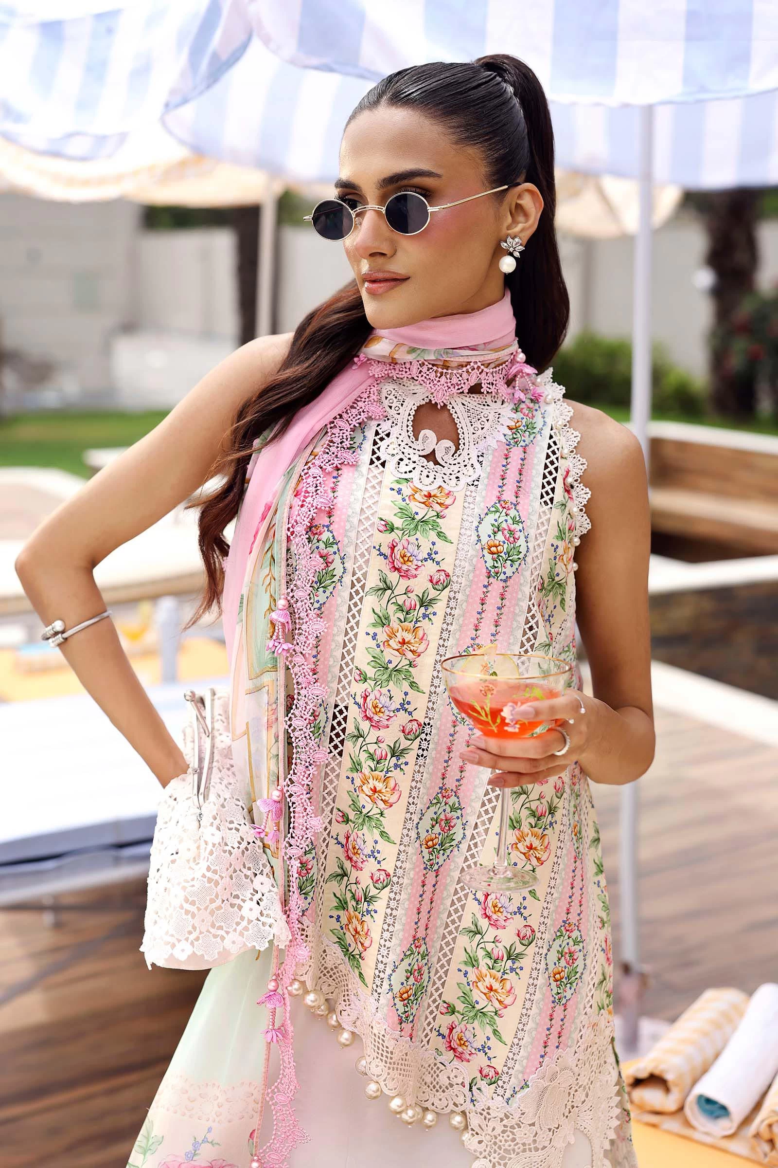 3 Piece Embroidered Lawn Suit - MPT-3010-A