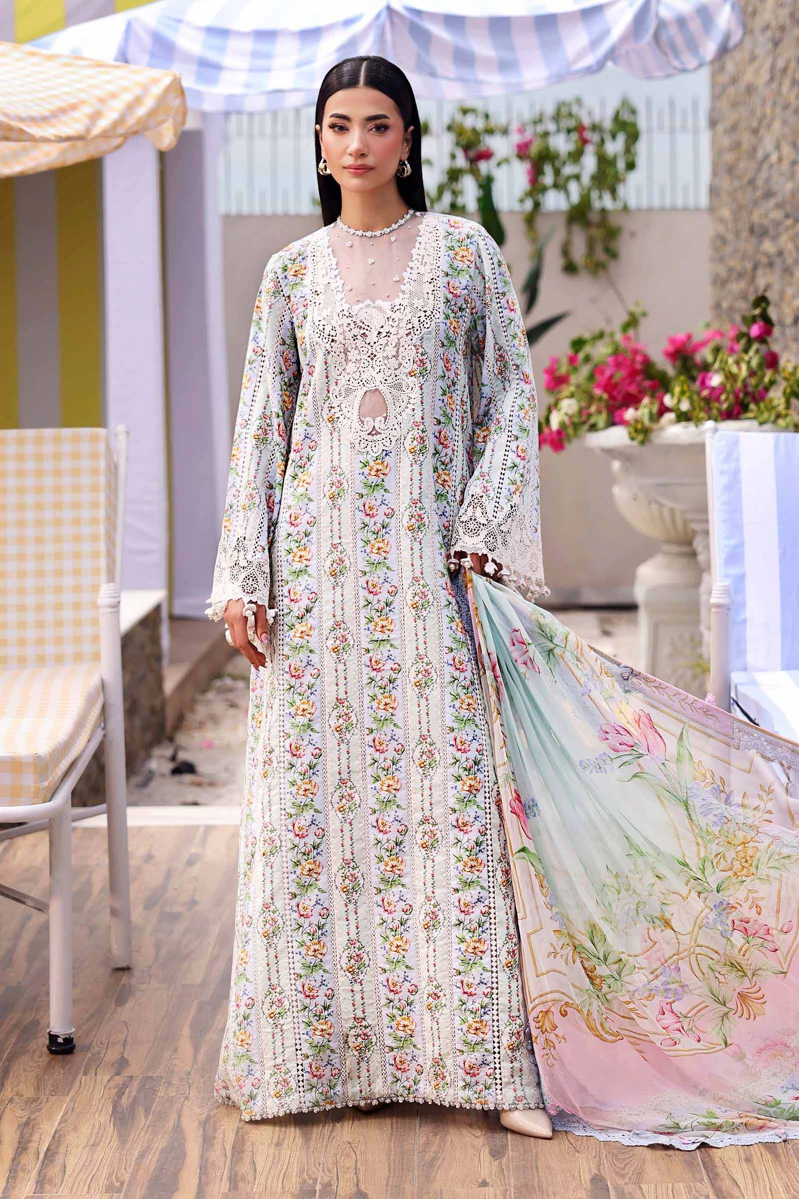 3 Piece Embroidered Lawn Suit - MPT-3010-B