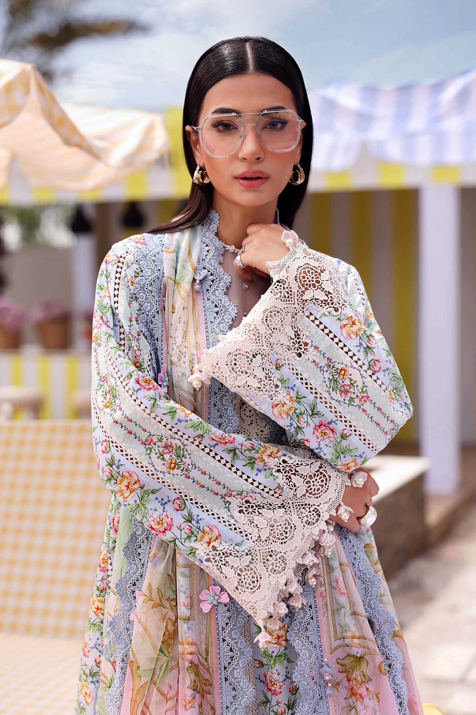 3 Piece Embroidered Lawn Suit - MPT-3010-B