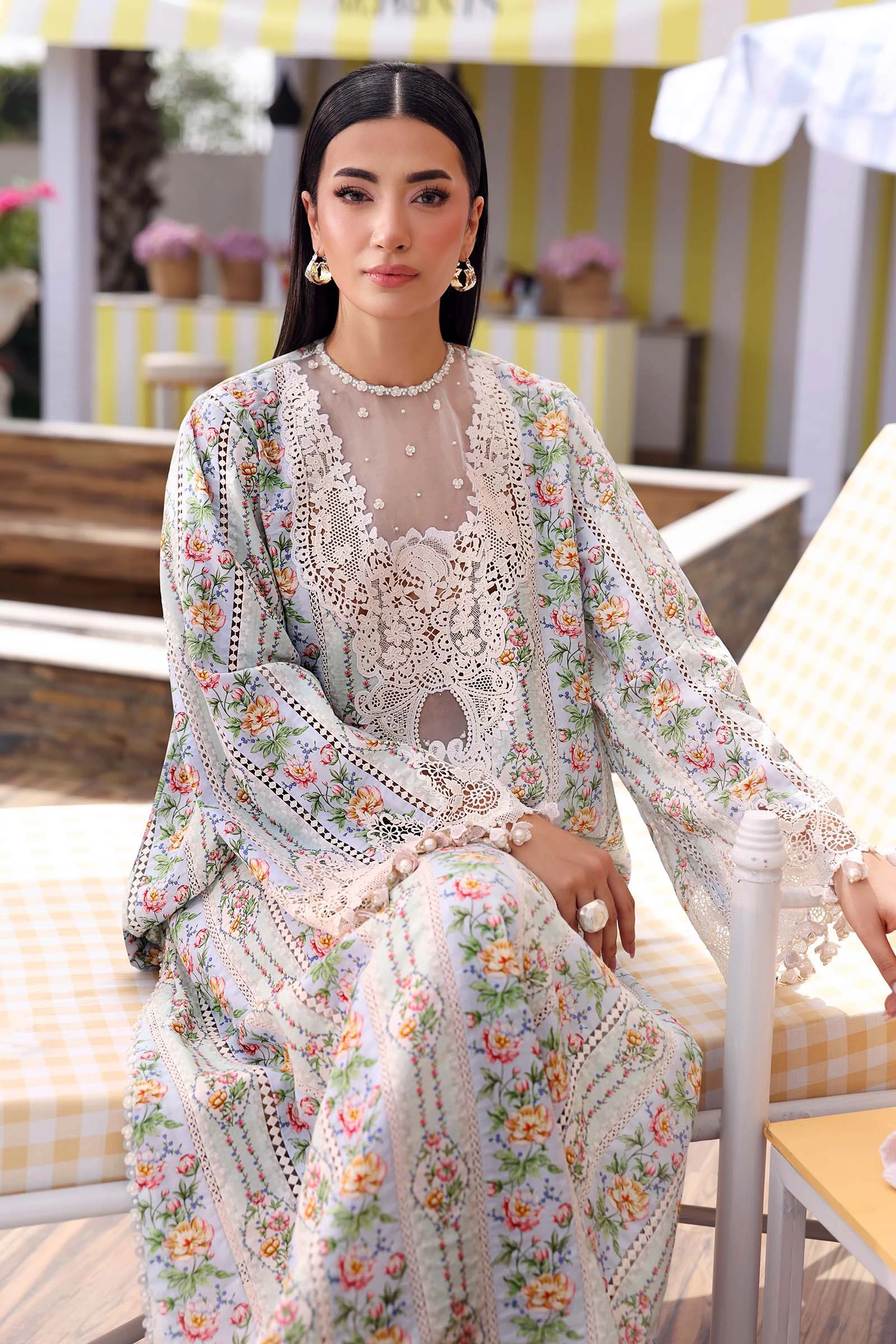 3 Piece Embroidered Lawn Suit - MPT-3010-B