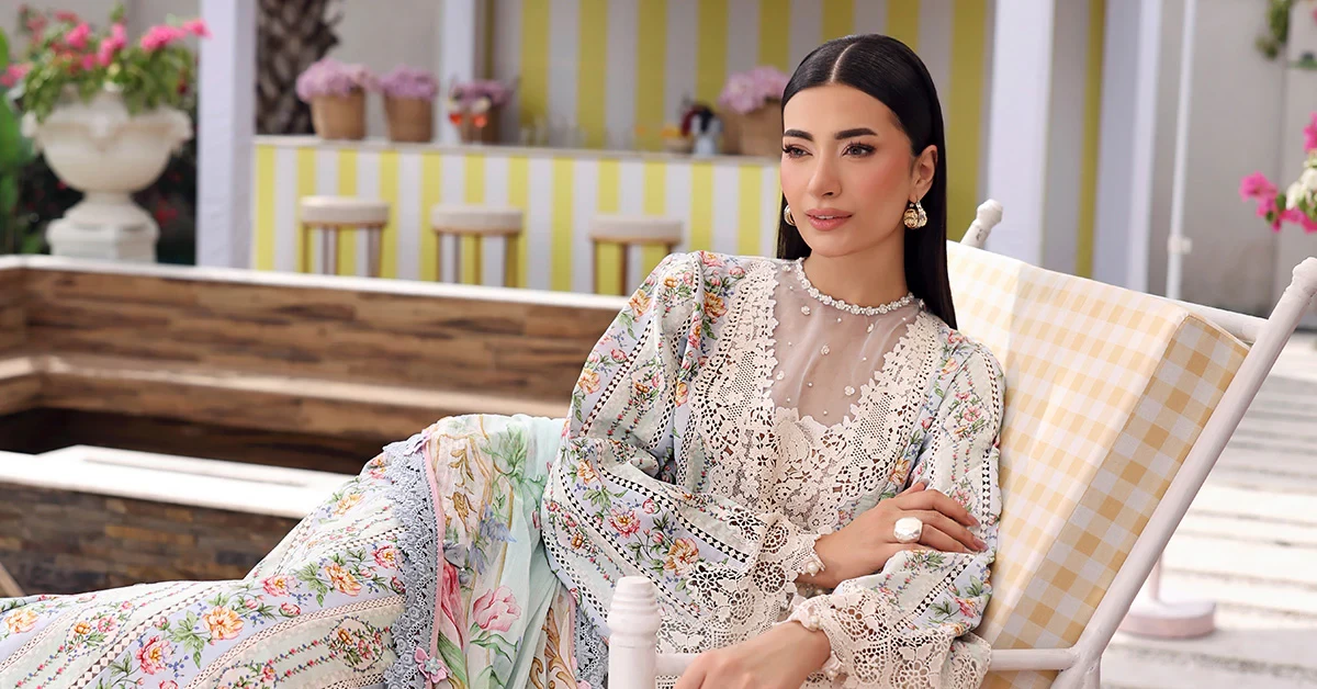 3 Piece Embroidered Lawn Suit - MPT-3010-B
