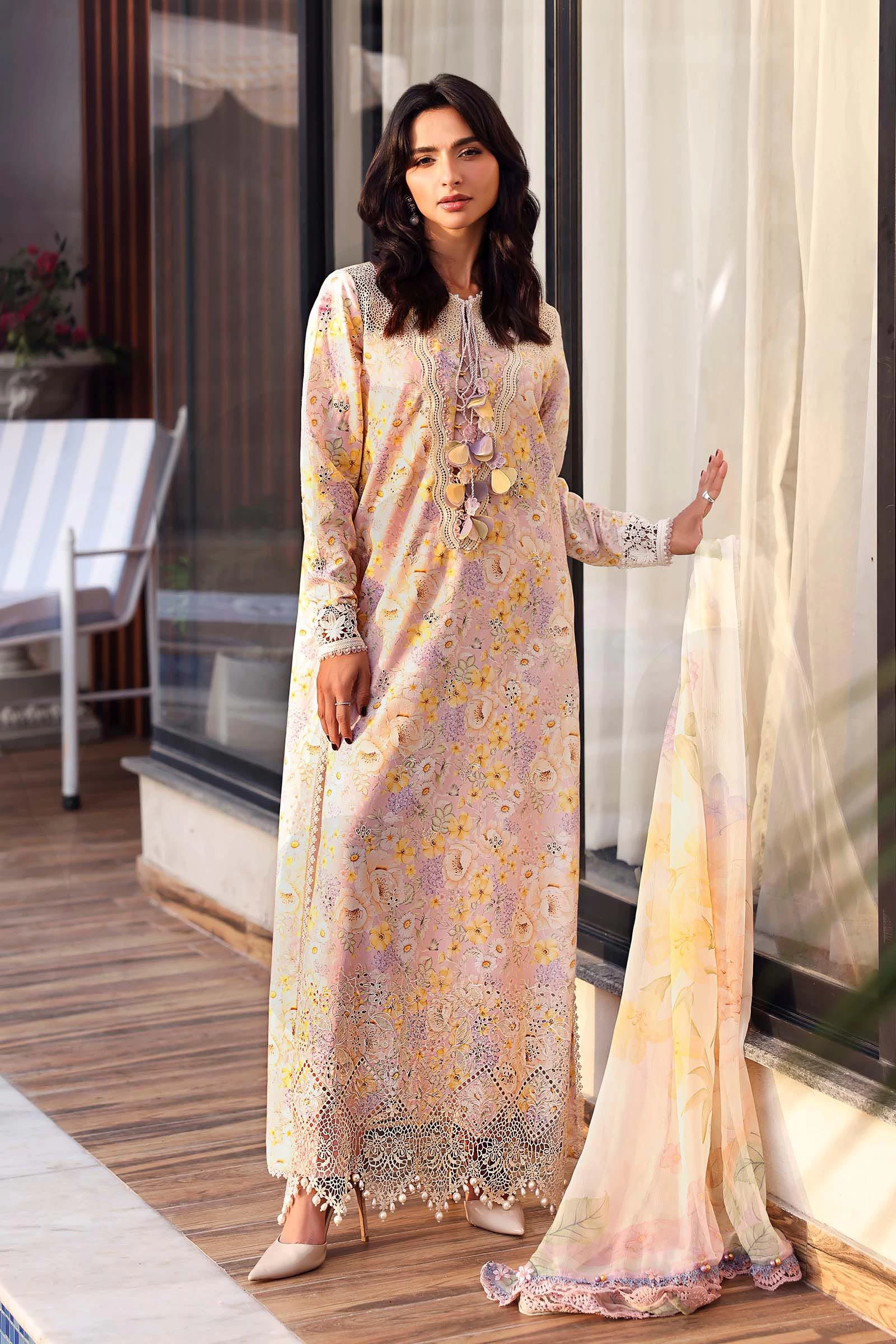 3 Piece  Embroidered Lawn Suit - MPT-3007-B