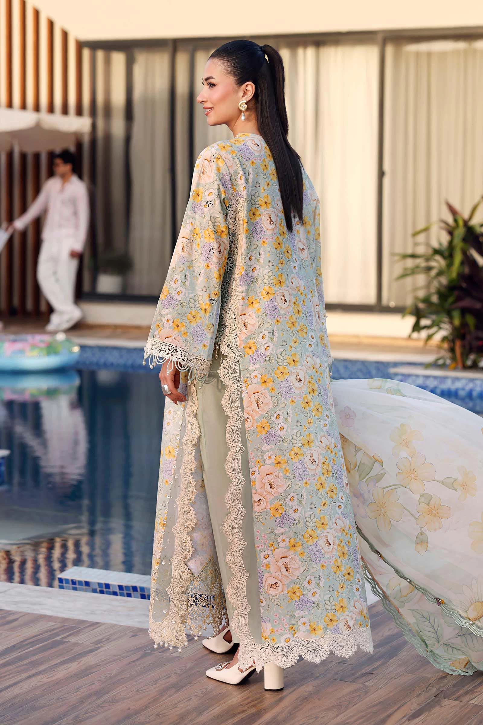 3 Piece  Embroidered Lawn Suit - MPT-3007-A
