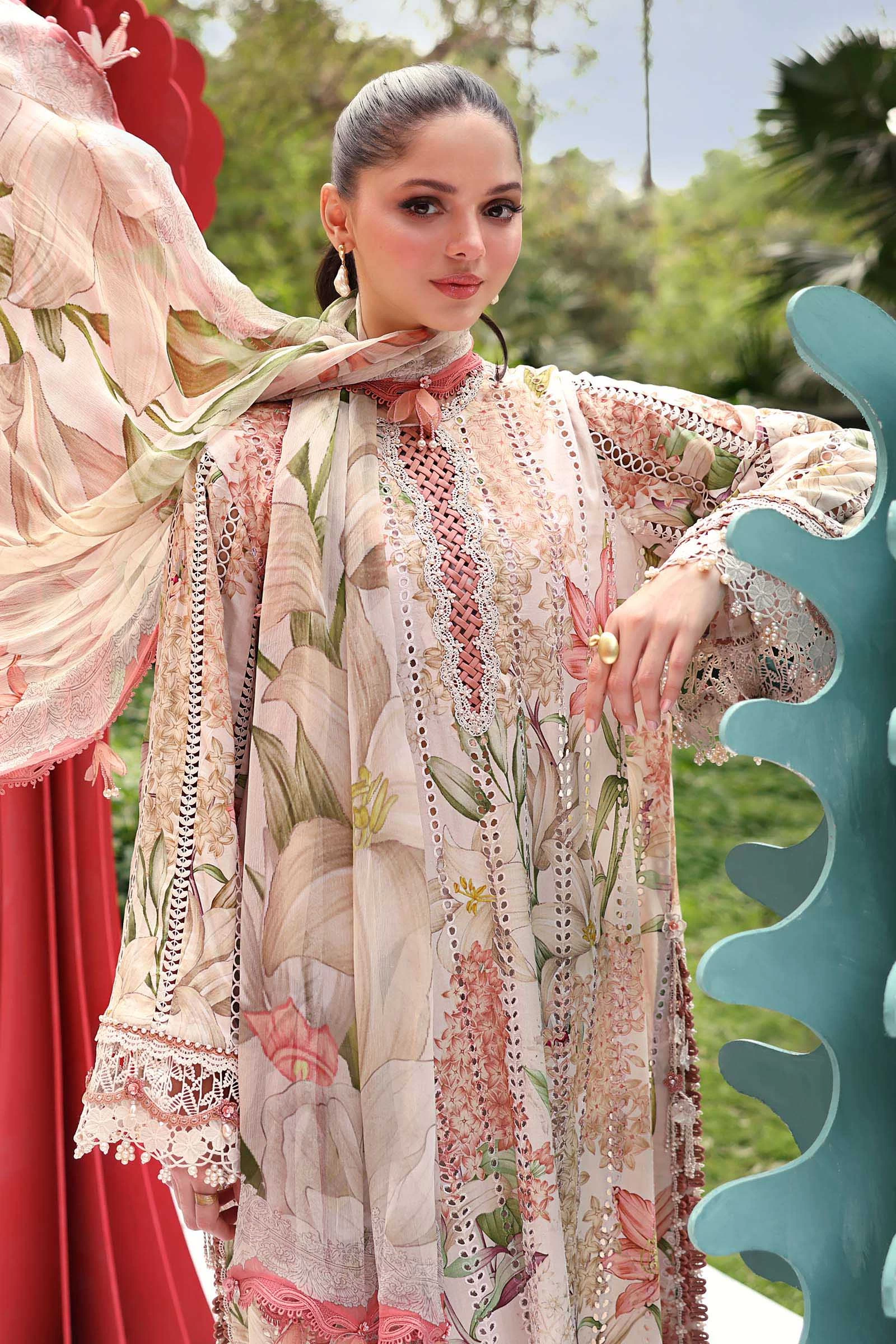 3 Piece  Embroidered Lawn Suit - MPT-3006-A