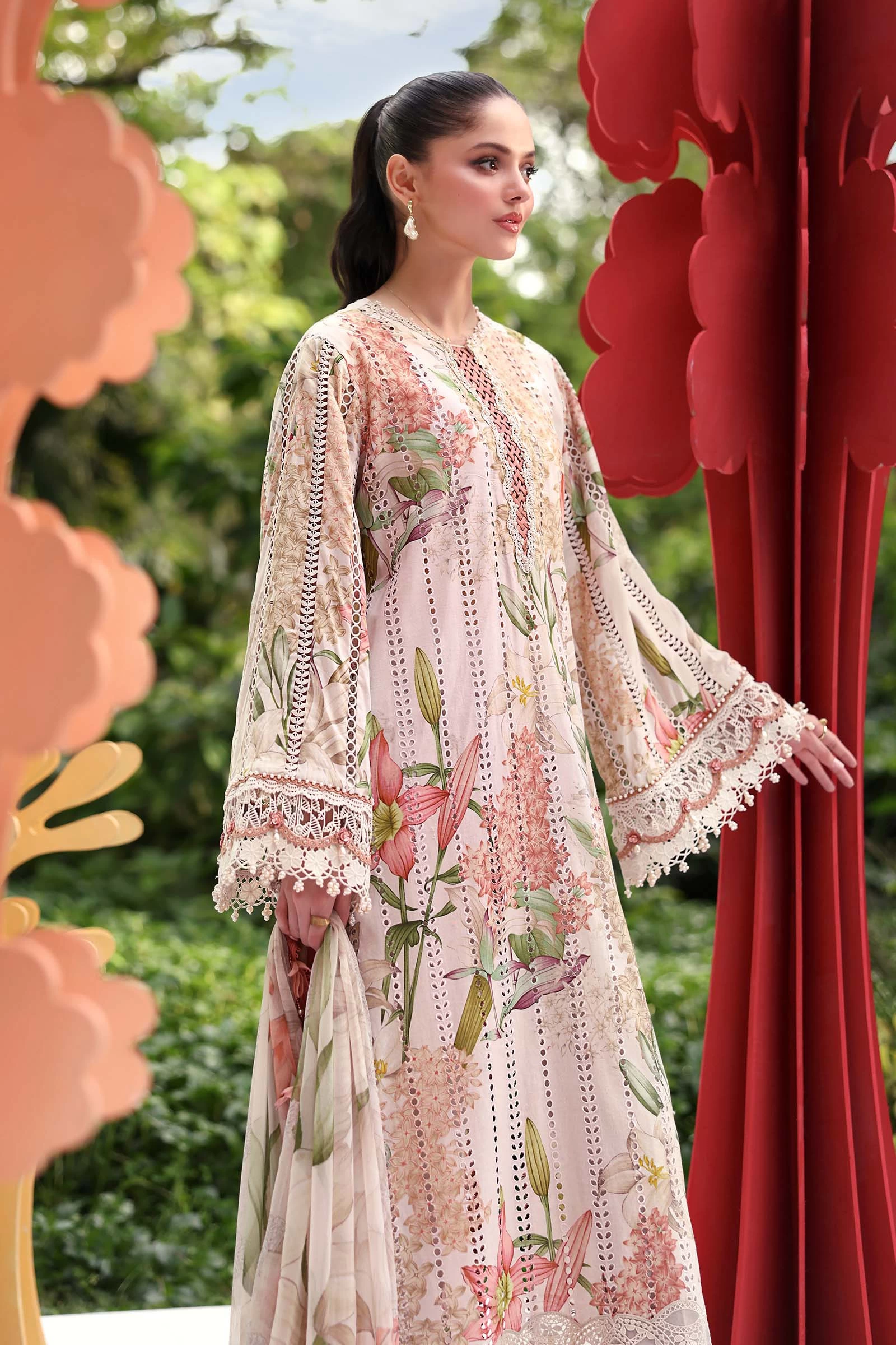 3 Piece  Embroidered Lawn Suit - MPT-3006-A