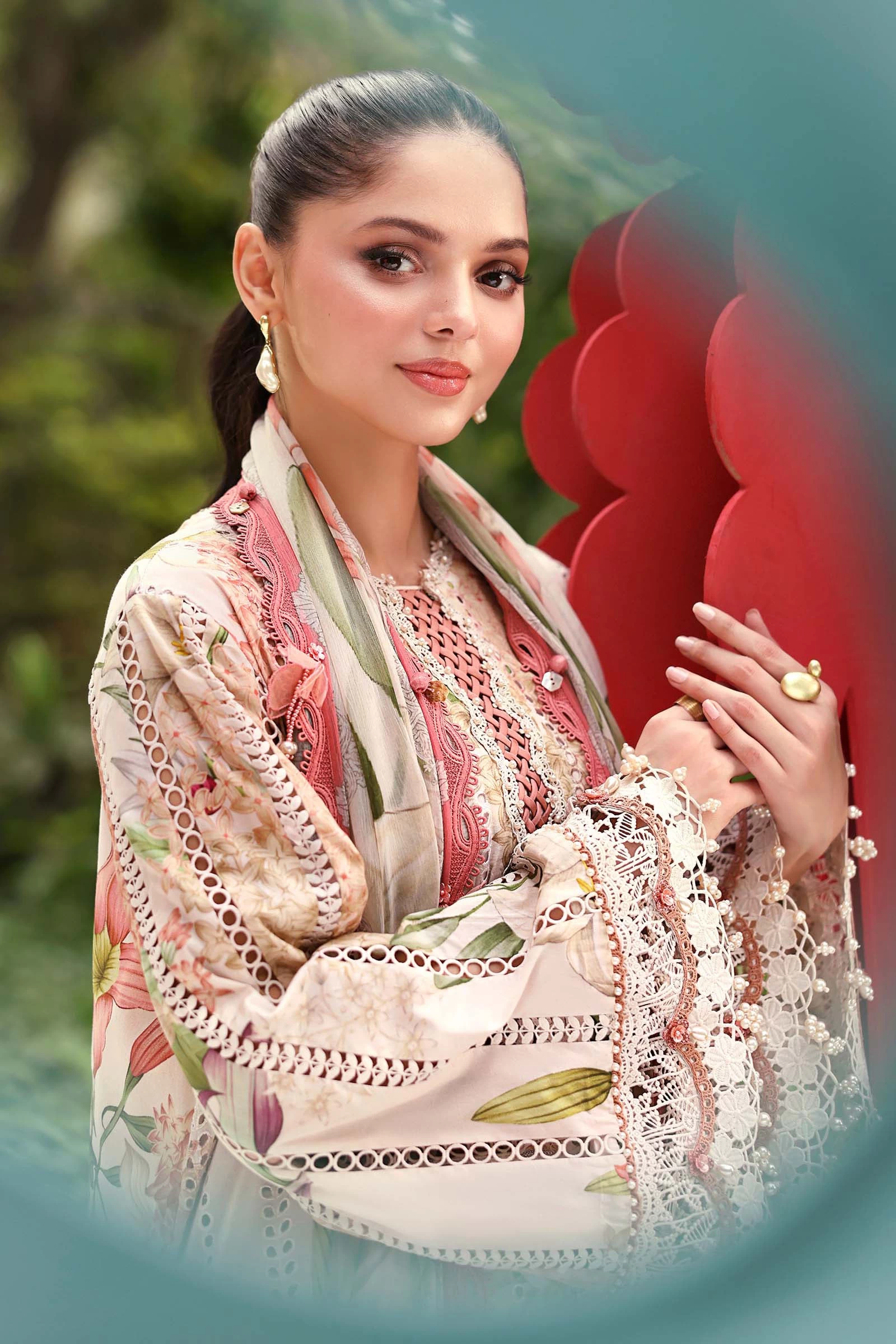 3 Piece  Embroidered Lawn Suit - MPT-3006-A