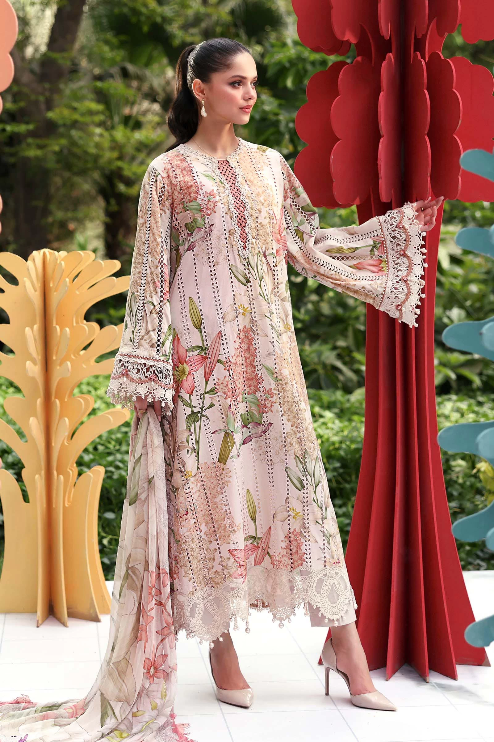 3 Piece  Embroidered Lawn Suit - MPT-3006-A