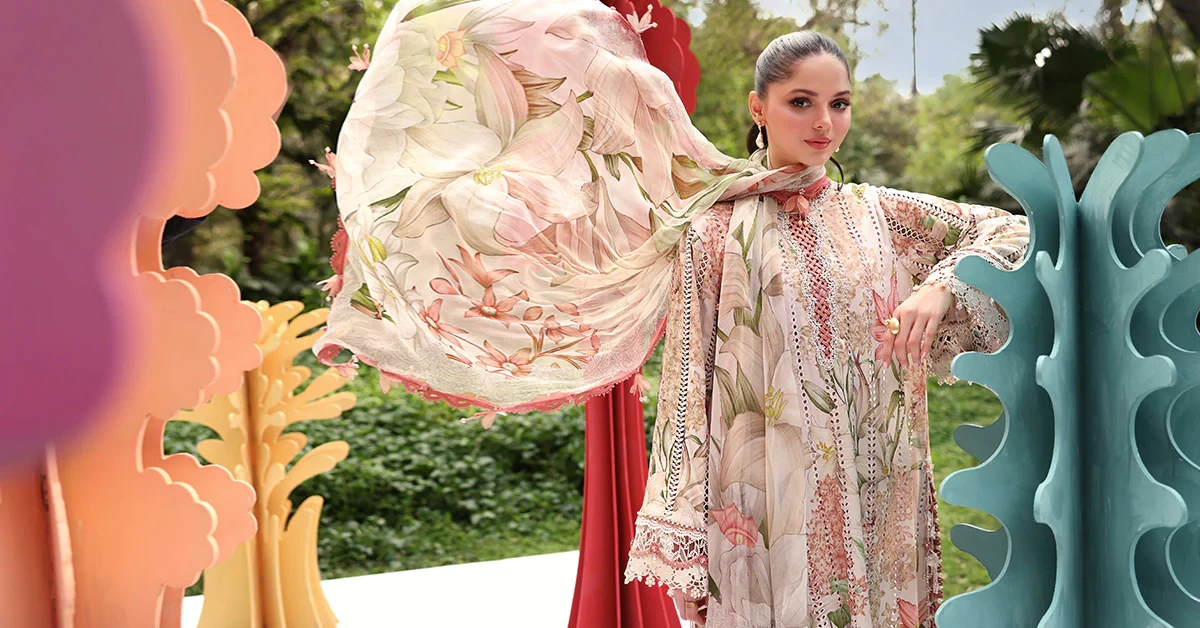 3 Piece  Embroidered Lawn Suit - MPT-3006-A