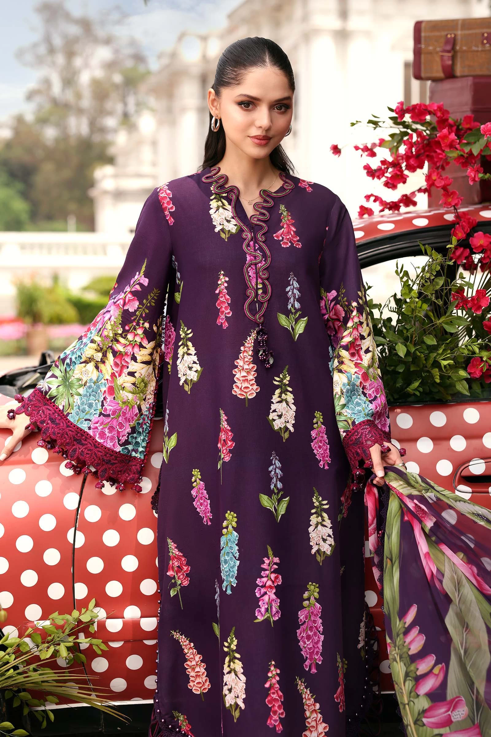 3 Piece  Embroidered Lawn Suit - MPT-3005-A