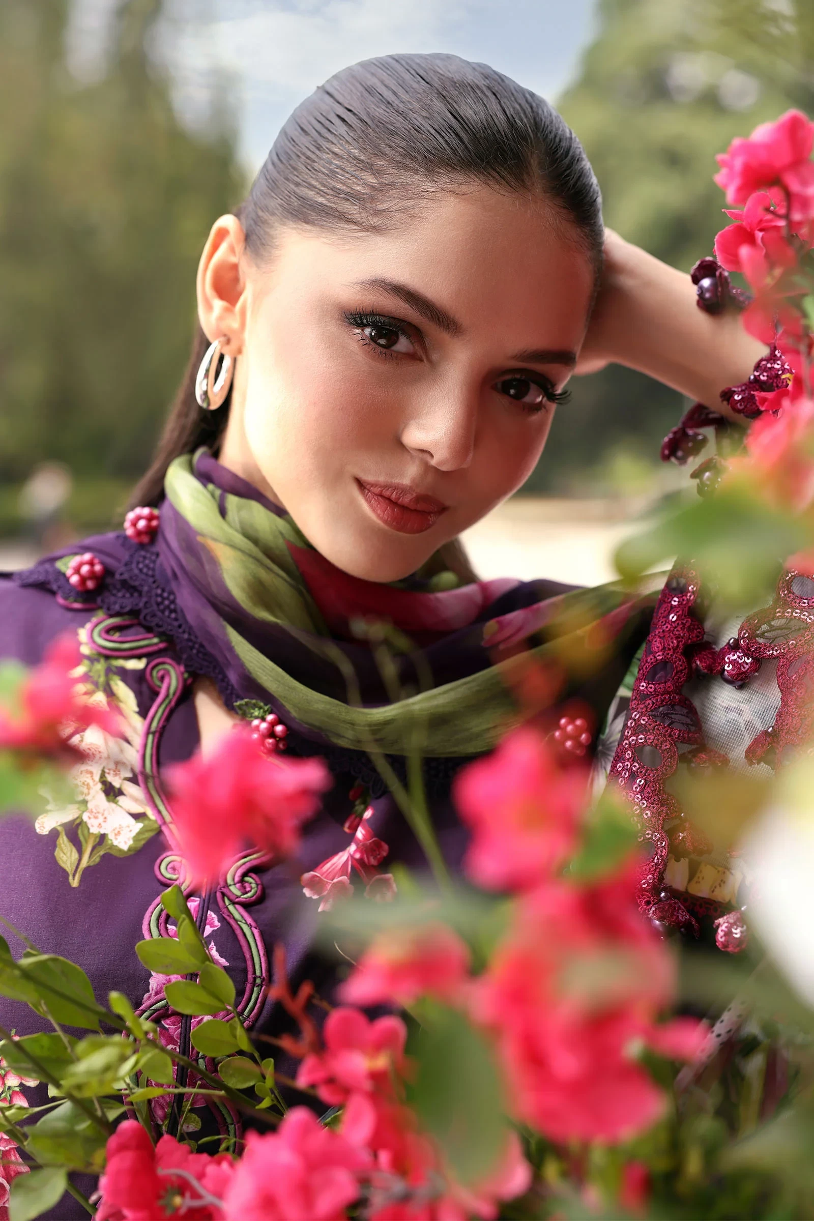 3 Piece  Embroidered Lawn Suit - MPT-3005-A