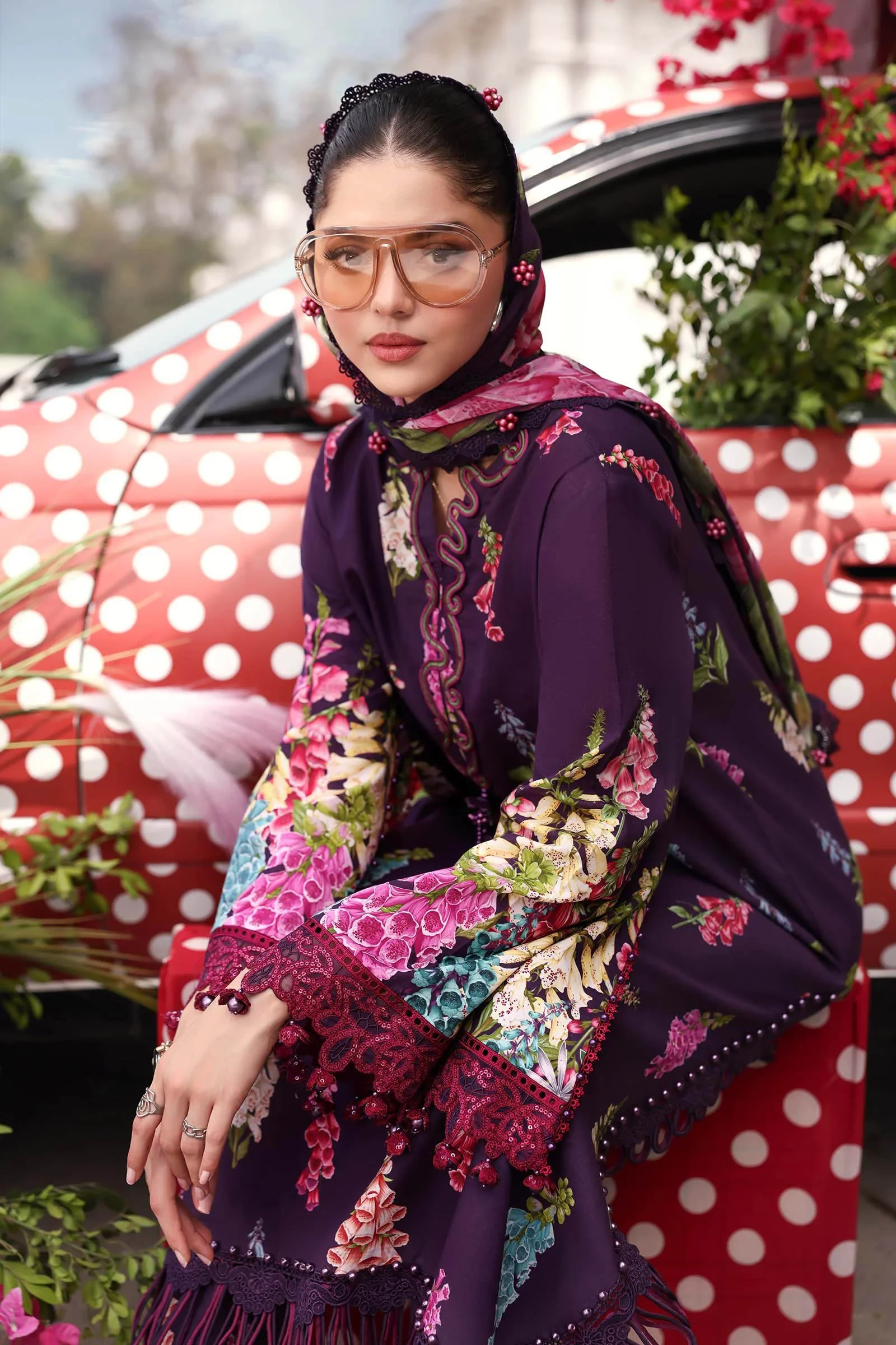 3 Piece  Embroidered Lawn Suit - MPT-3005-A