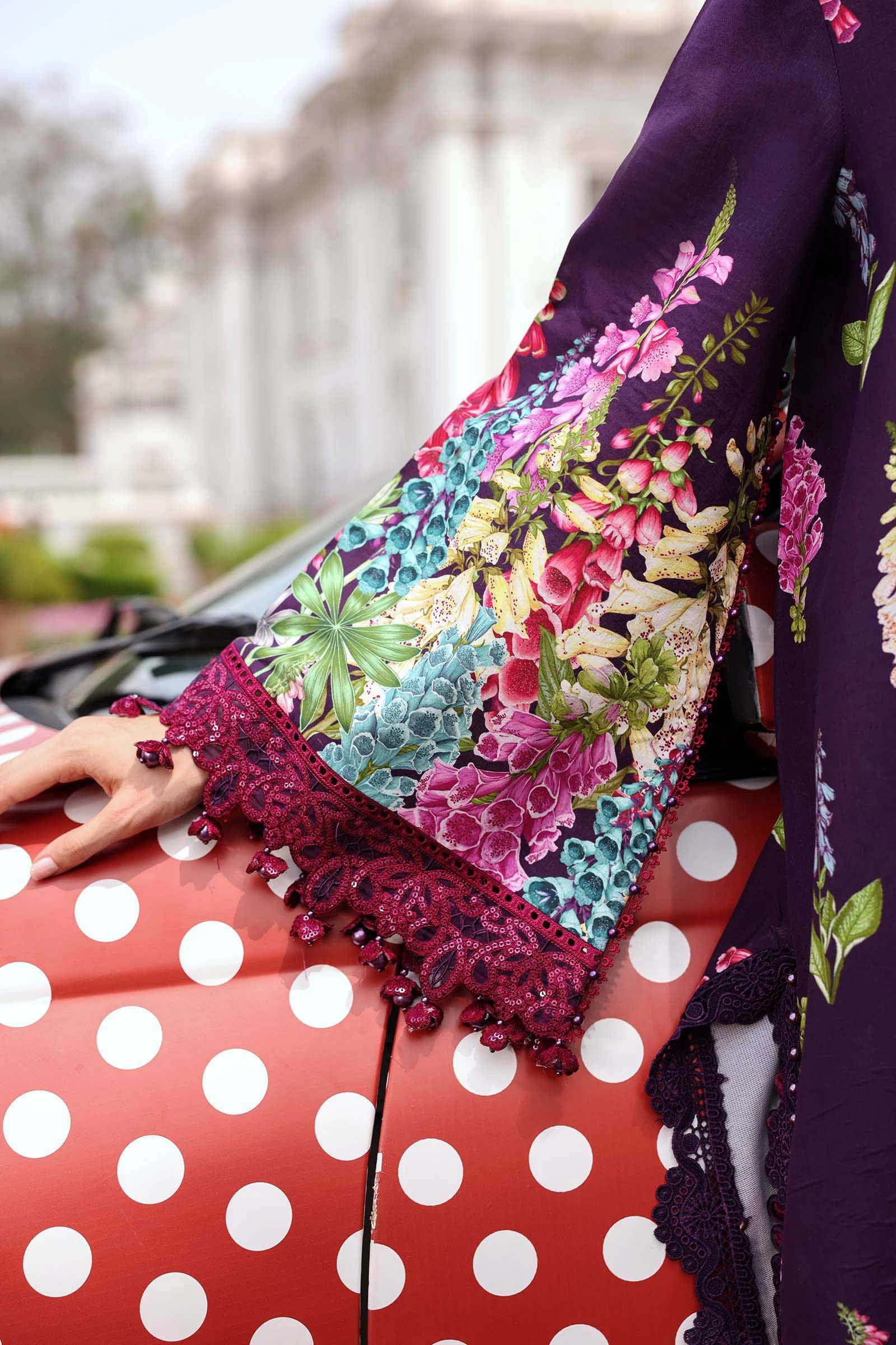 3 Piece  Embroidered Lawn Suit - MPT-3005-A