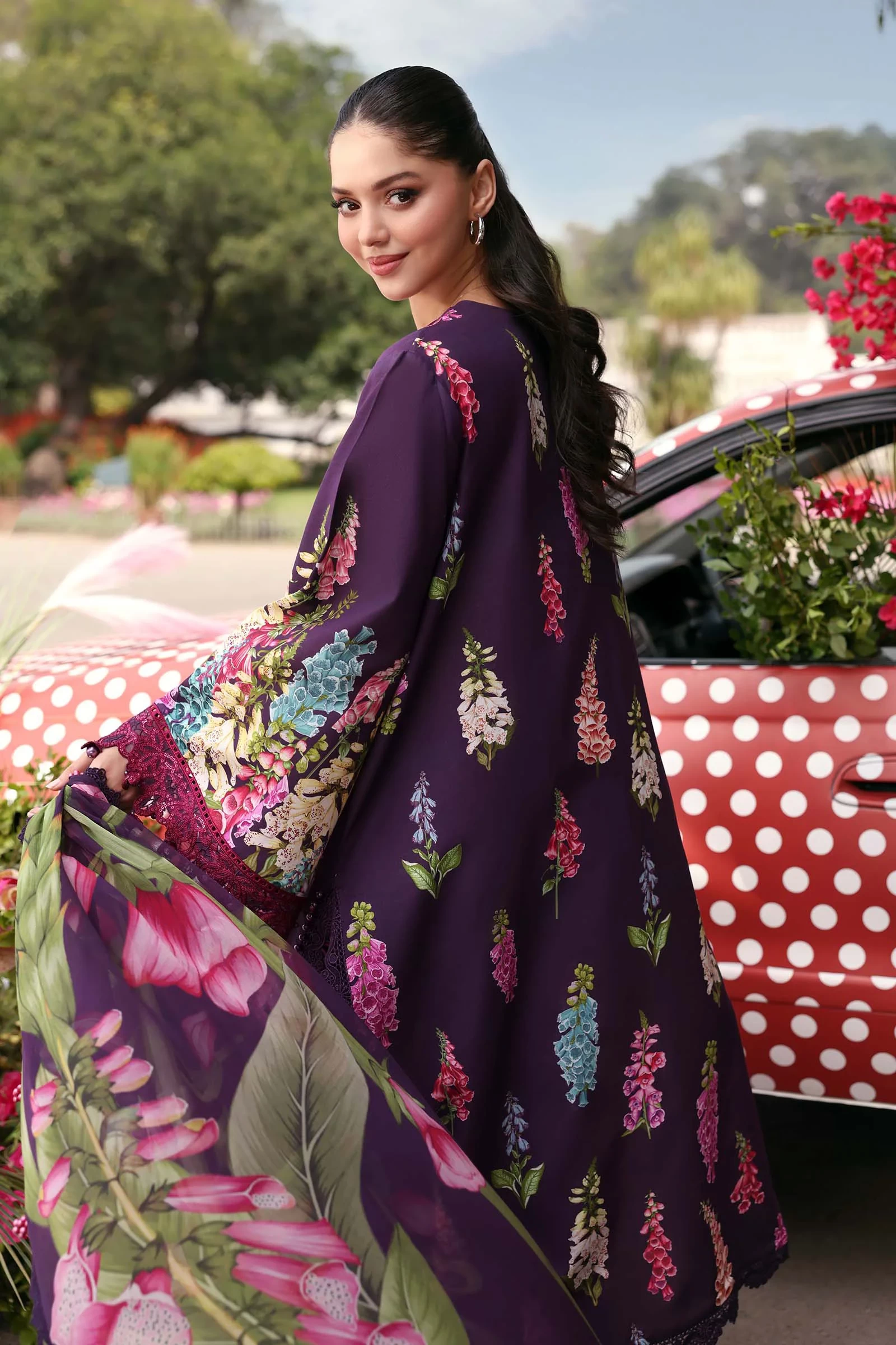 3 Piece  Embroidered Lawn Suit - MPT-3005-A