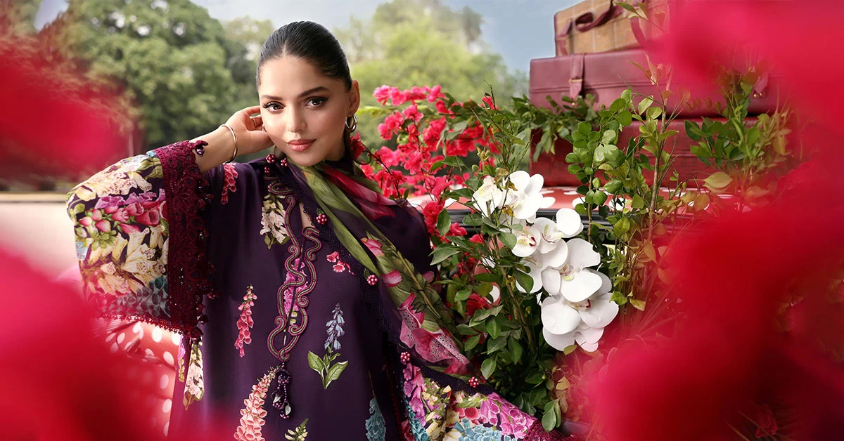 3 Piece  Embroidered Lawn Suit - MPT-3005-A