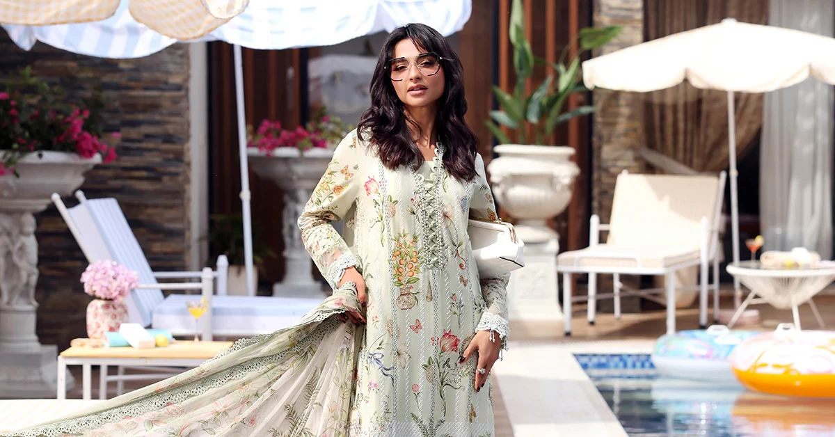3 Piece  Embroidered Lawn Suit - MPT-3004-B