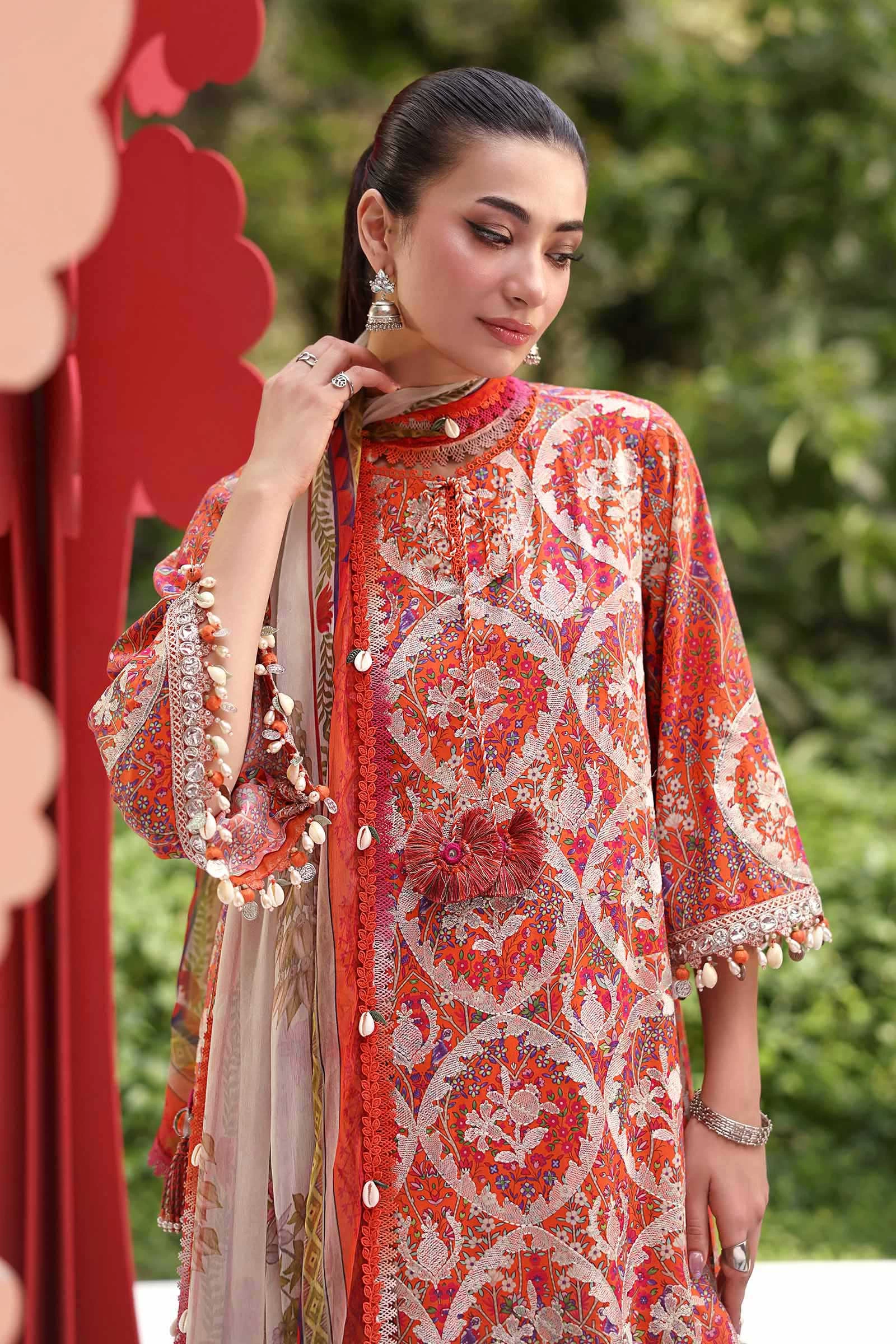 3 Piece Embroidered Lawn Suit - MPT-3003-A