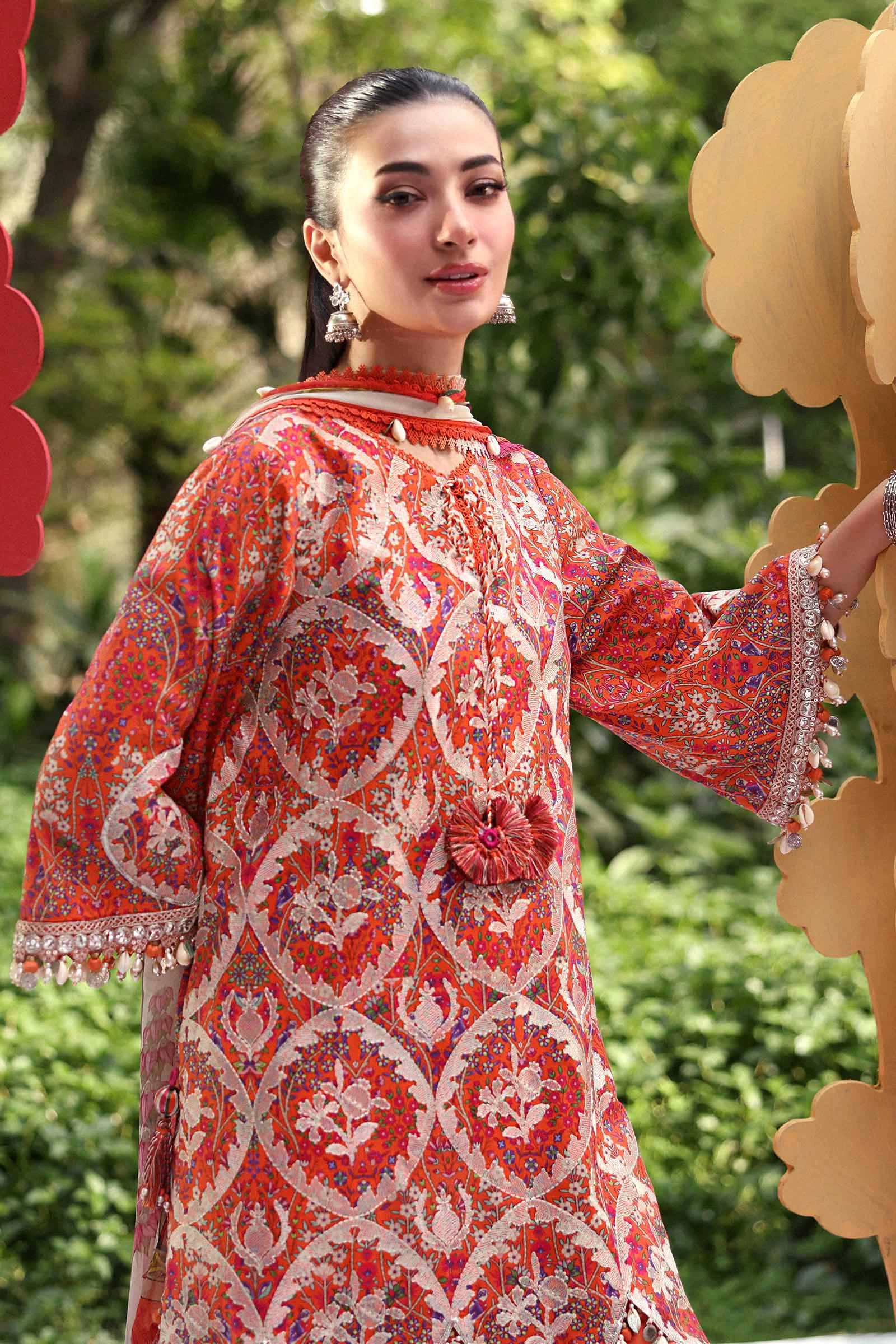 3 Piece Embroidered Lawn Suit - MPT-3003-A