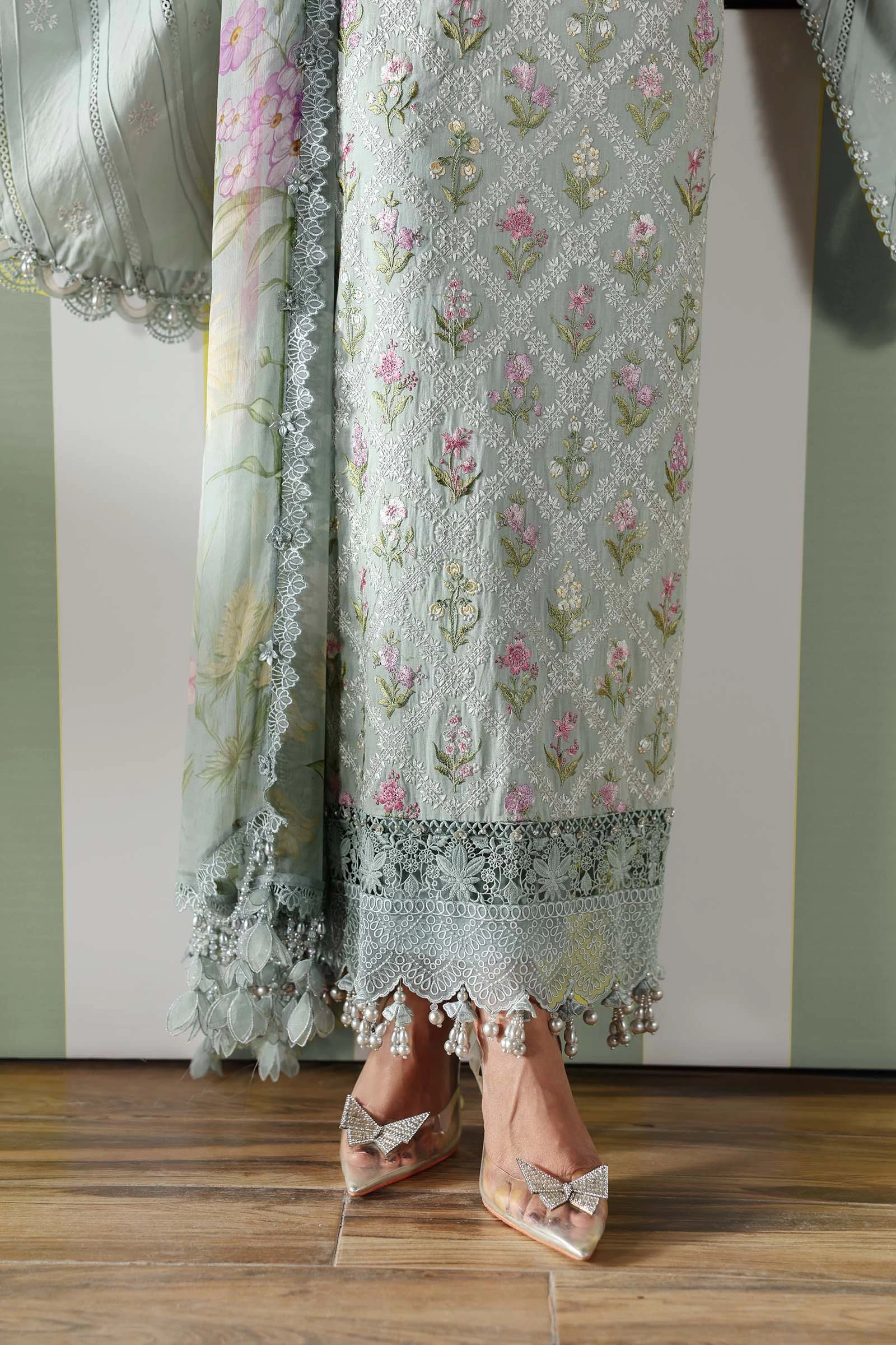 3 Piece  Embroidered Lawn Suit - MPT-3001-B