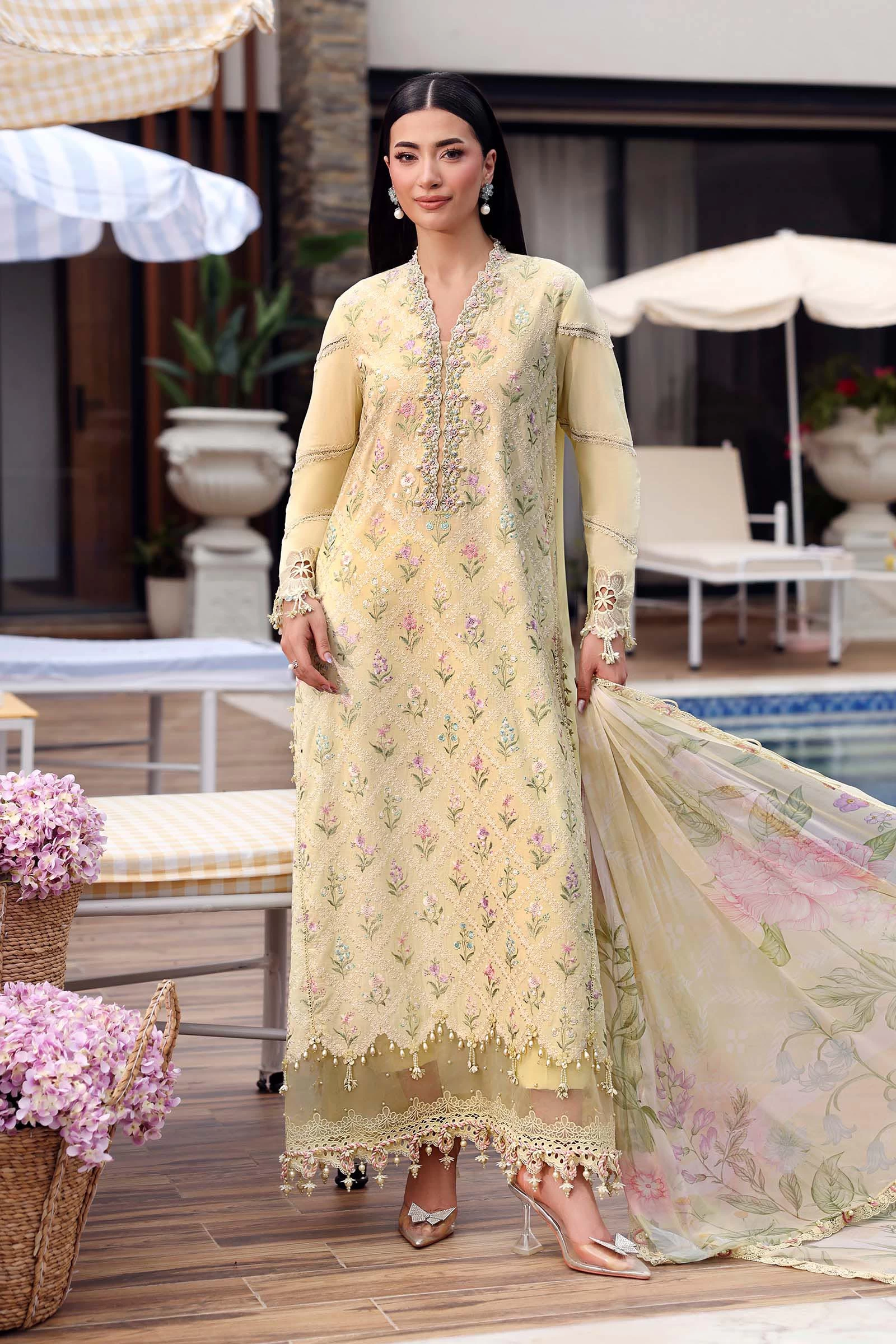 3 Piece  Embroidered Lawn Suit - MPT-3001-A