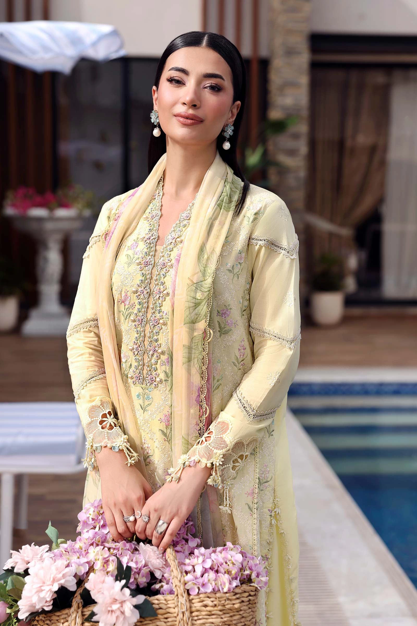 3 Piece  Embroidered Lawn Suit - MPT-3001-A