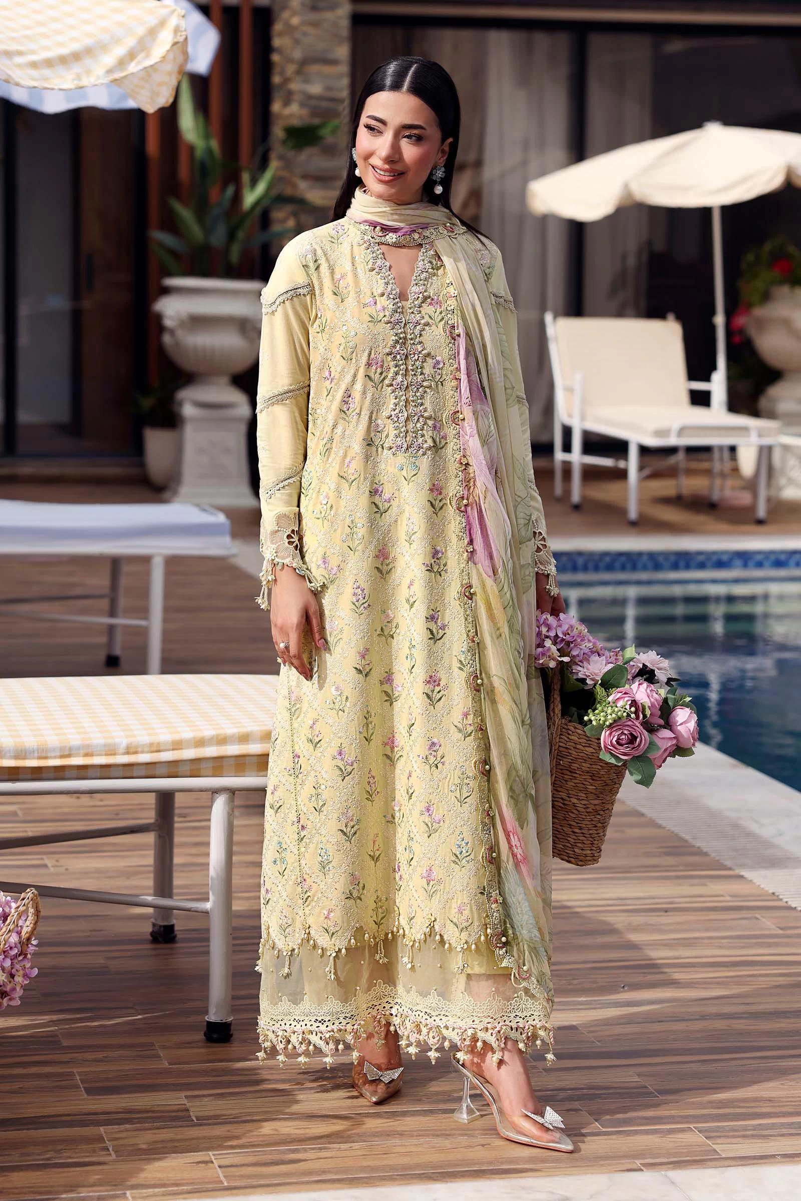 3 Piece  Embroidered Lawn Suit - MPT-3001-A
