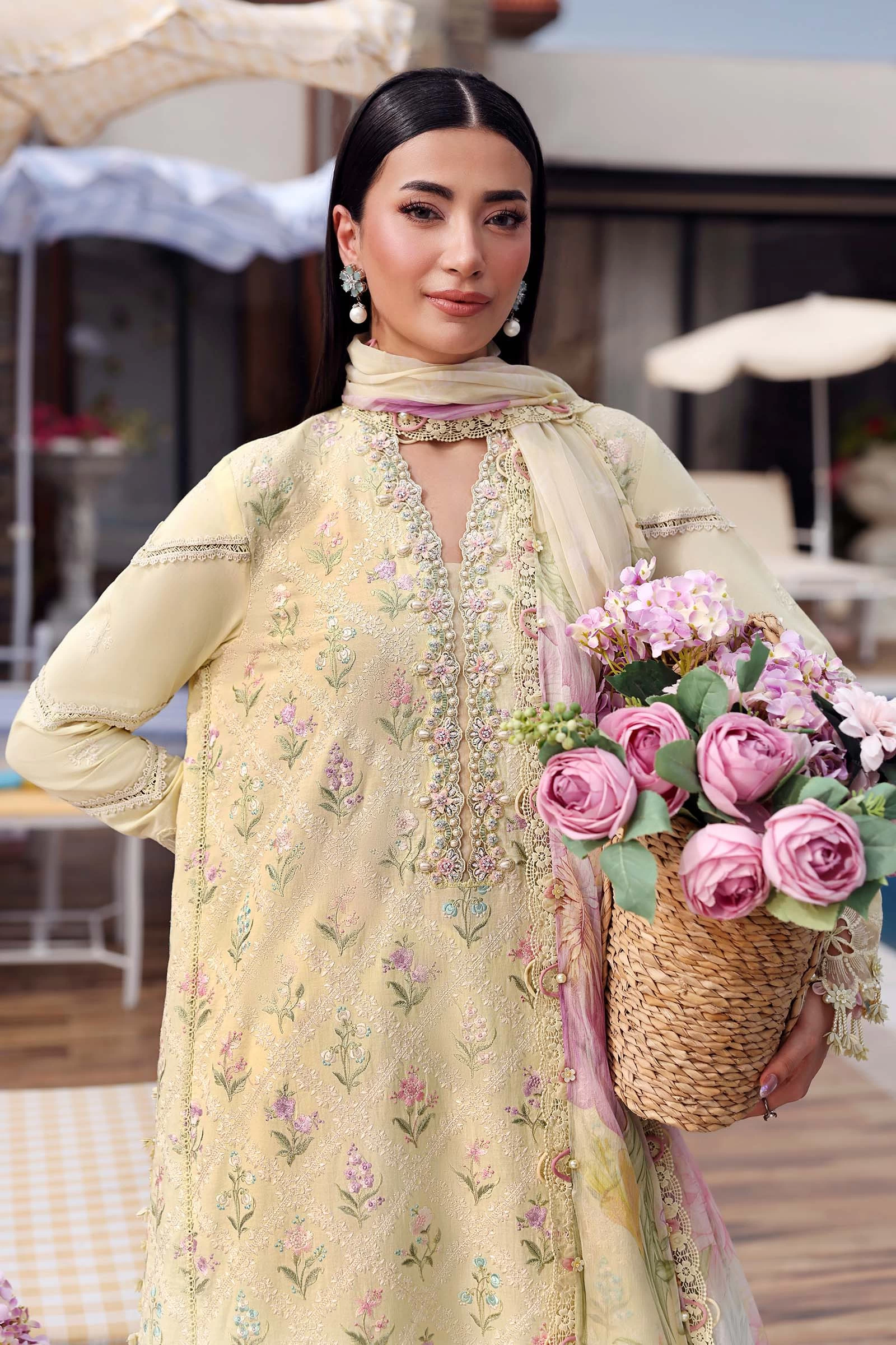 3 Piece  Embroidered Lawn Suit - MPT-3001-A