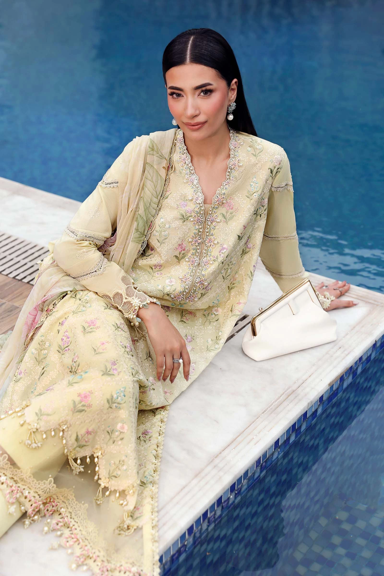 3 Piece  Embroidered Lawn Suit - MPT-3001-A