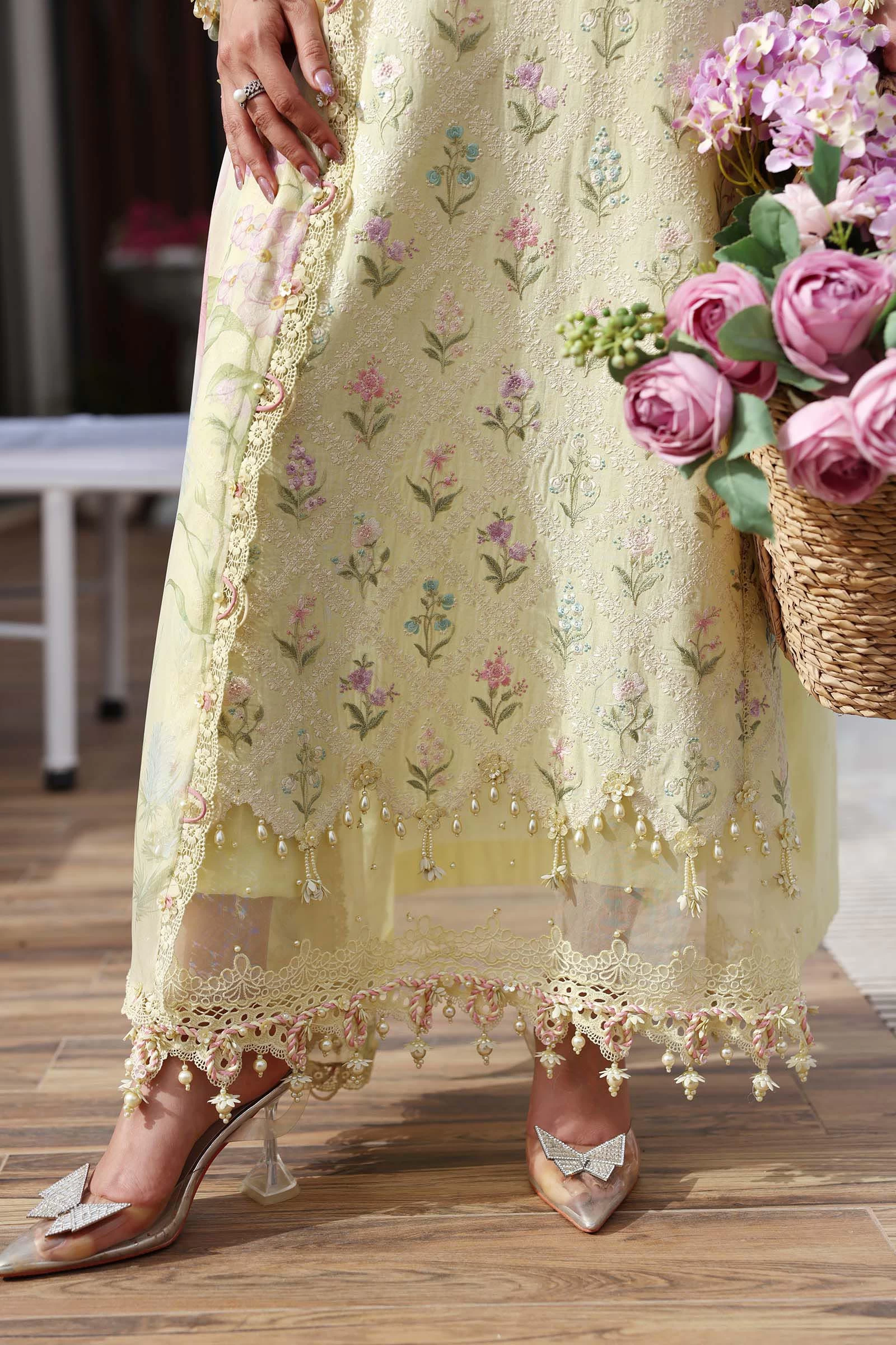 3 Piece  Embroidered Lawn Suit - MPT-3001-A