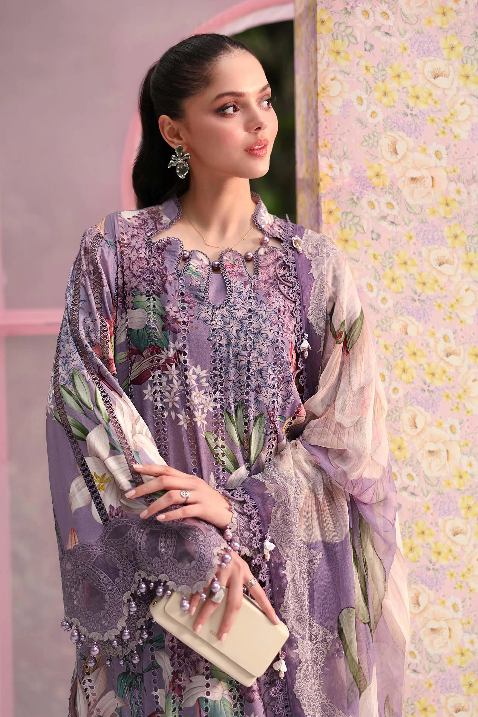 3 Piece  Embroidered Lawn Suit - MPT-3006-B
