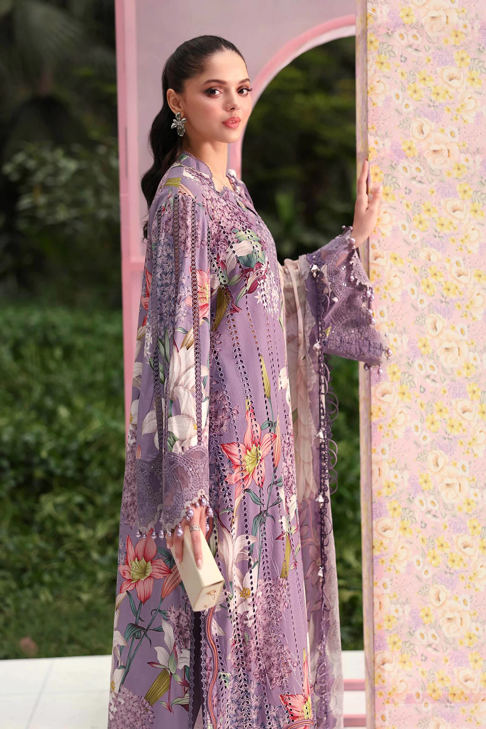 3 Piece  Embroidered Lawn Suit - MPT-3006-B
