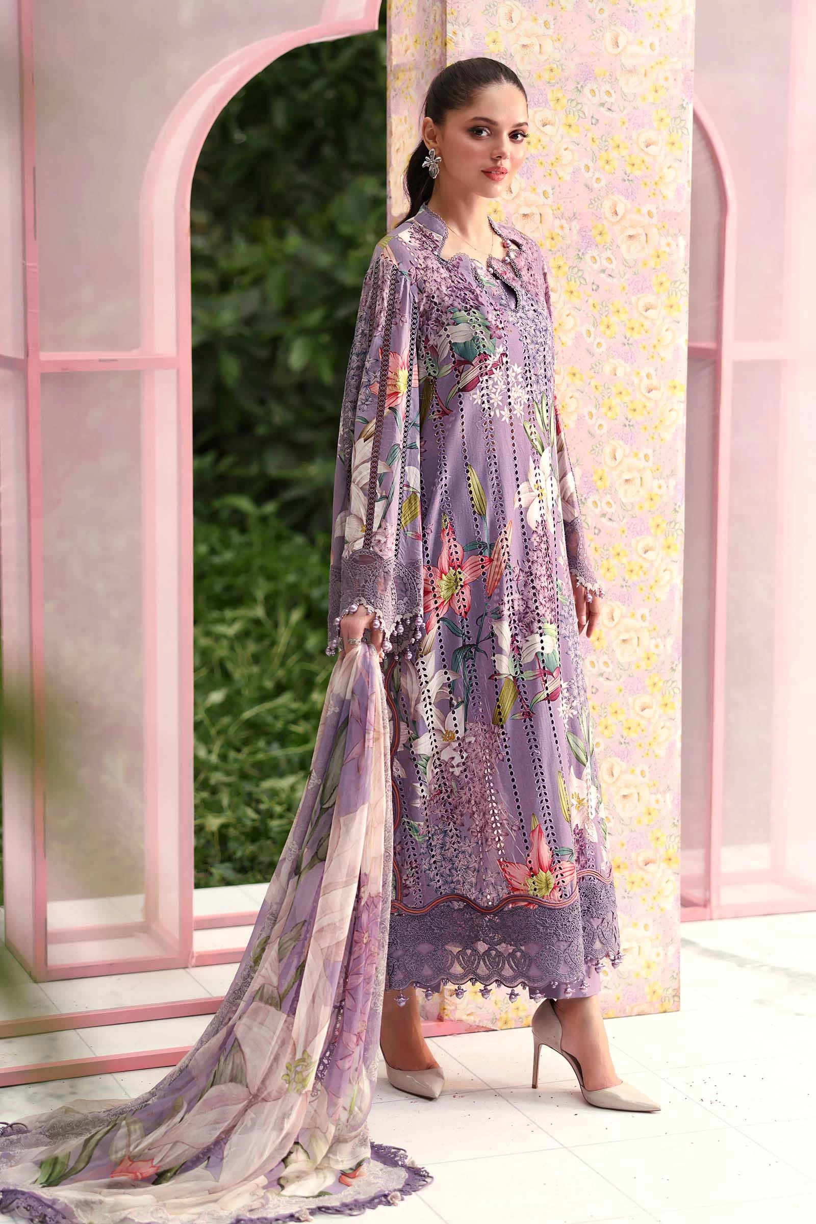 3 Piece  Embroidered Lawn Suit - MPT-3006-B