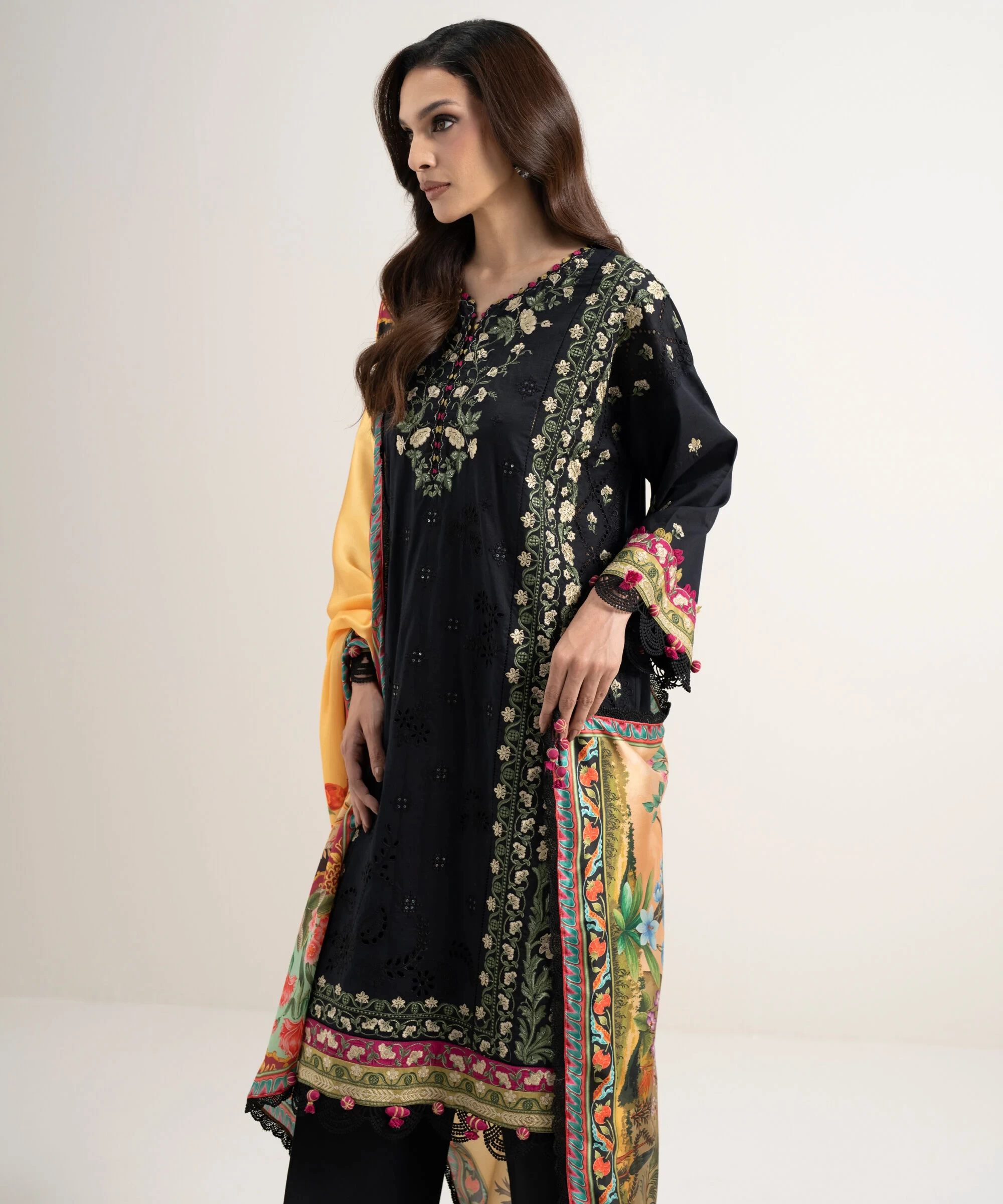 3 Piece Embroidered Lawn Suit - 3PESUS26V310