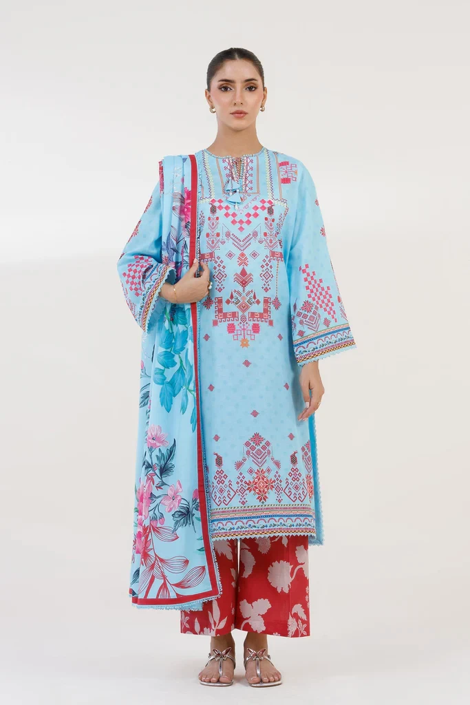 3 Piece Lawn Suit - LH261-003-AG