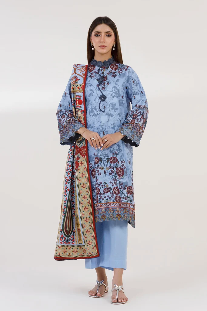 3 Piece Lawn Suit - LH261-007-AG