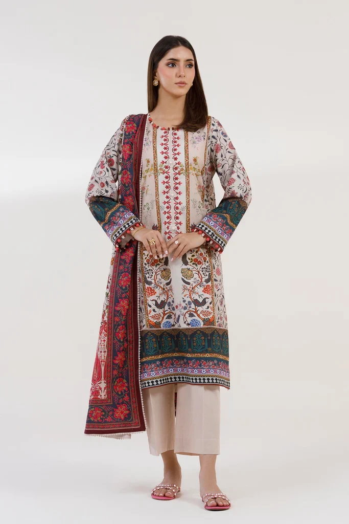 3 Piece Lawn Suit - LH261-008-AG
