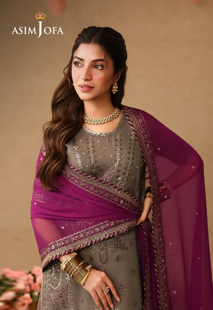 AJULIF-03 Embroidered Paper Cotton 3 Pcs