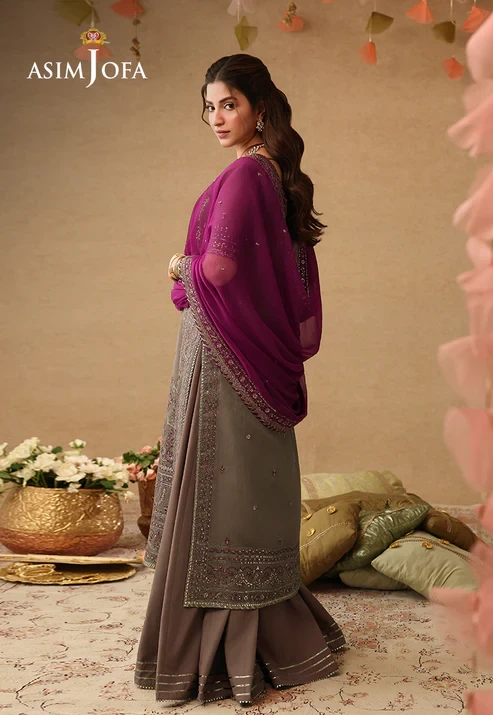 AJULIF-03 Embroidered Paper Cotton 3 Pcs
