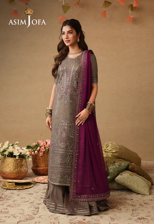 AJULIF-03 Embroidered Paper Cotton 3 Pcs