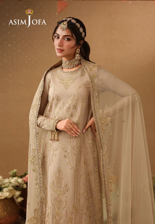 AJULIF-08 Embroidered Boski Silk 3 Pcs