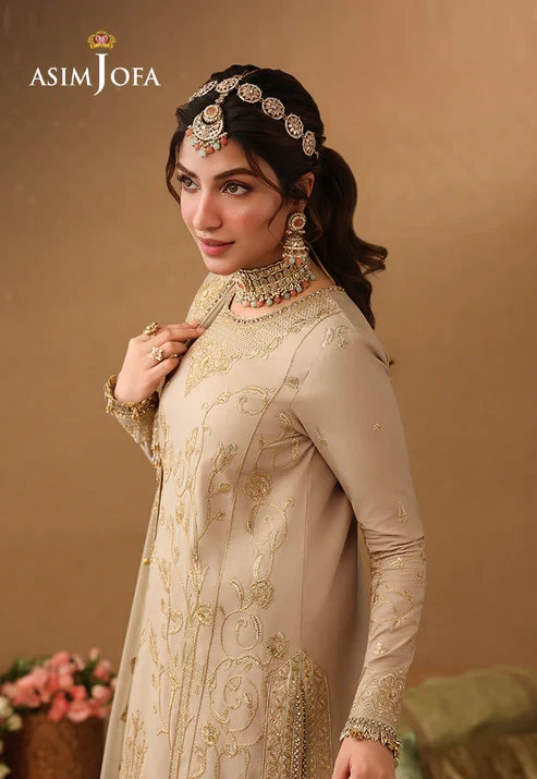 AJULIF-08 Embroidered Boski Silk 3 Pcs