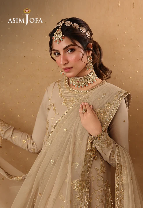 AJULIF-08 Embroidered Boski Silk 3 Pcs