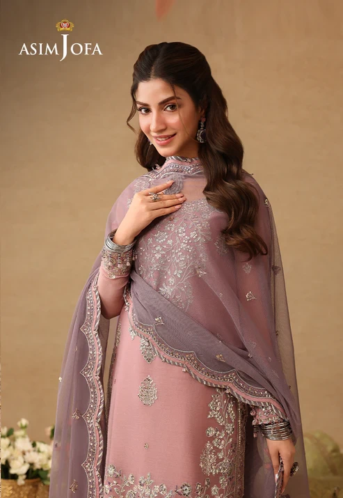 AJULIF-05 Embroidered Chiffon 3 Pcs