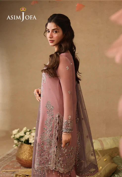AJULIF-05 Embroidered Chiffon 3 Pcs