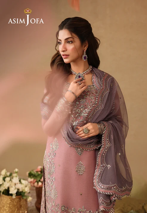 AJULIF-05 Embroidered Chiffon 3 Pcs